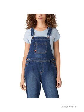 Women's Stretch Denim Bib Overall Boyfriend Fit Carpenter Style